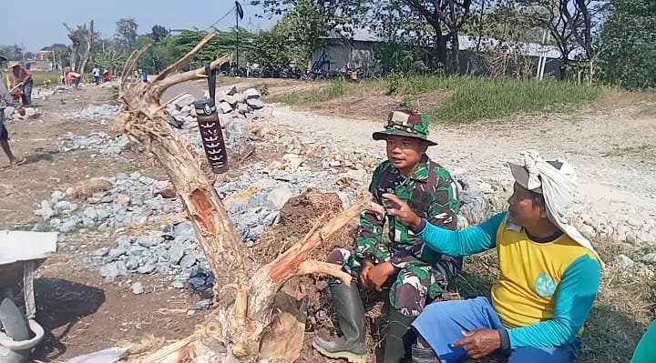 Progres Pekerjaan Pembangunan TMMD Reguler ke-129 oleh Kodim 0726/Sukoharjo di Parangjoro