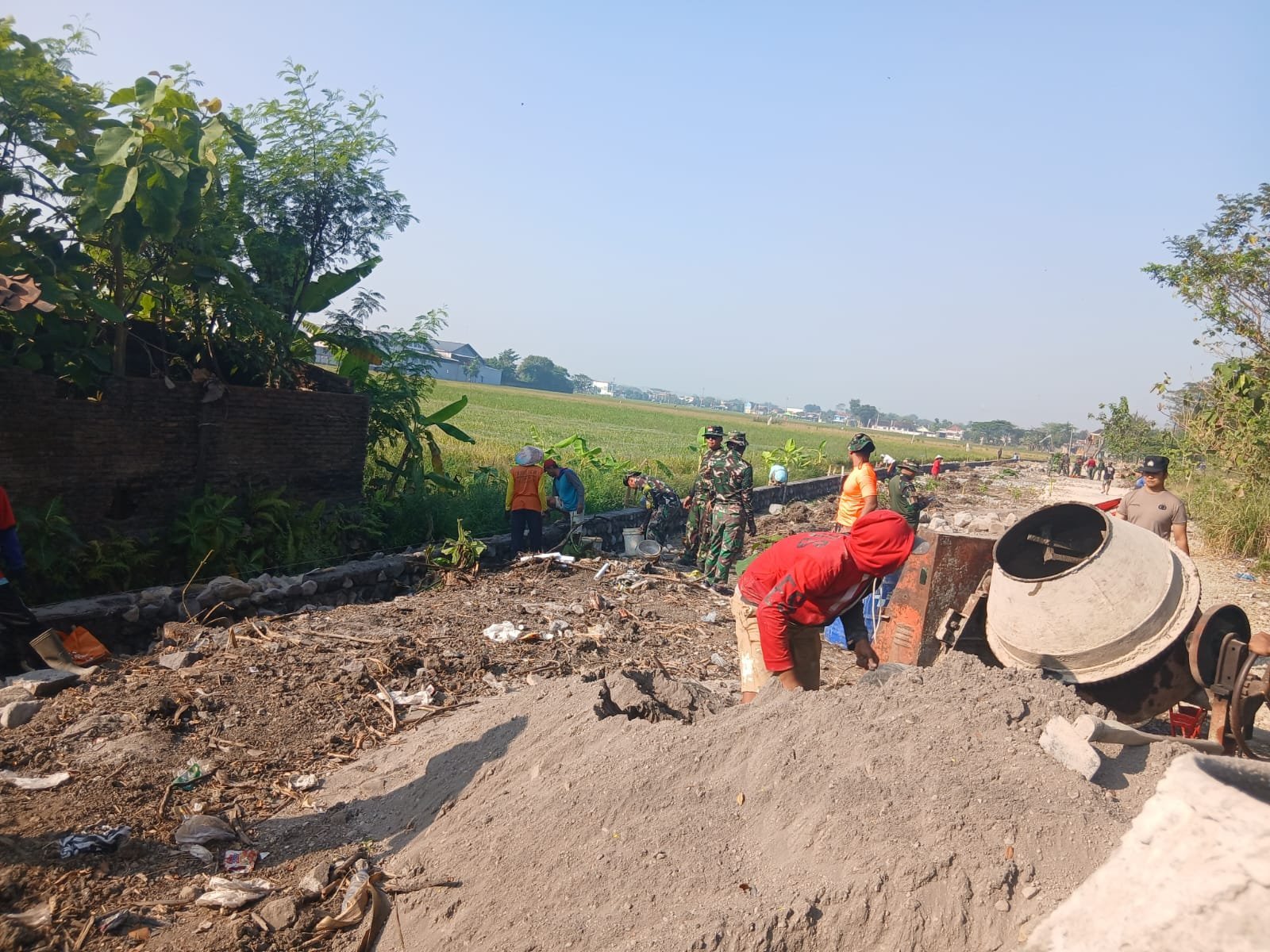 Progres Pembangunan Talud TMMD Reguler ke-129 di Parangjoro Terus Dikebut