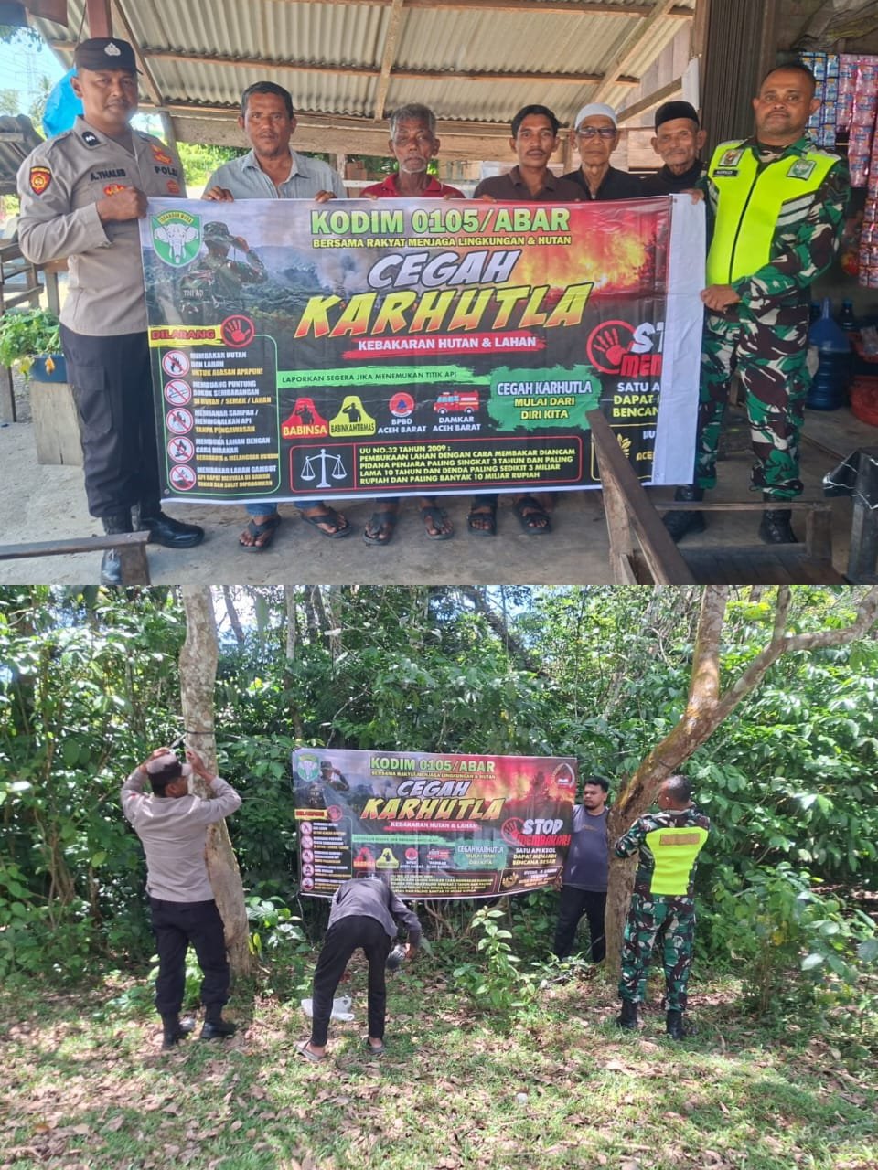 Spanduk Larangan Membakar Hutan Dipasang di Kawasan Rawan Kaway XVI