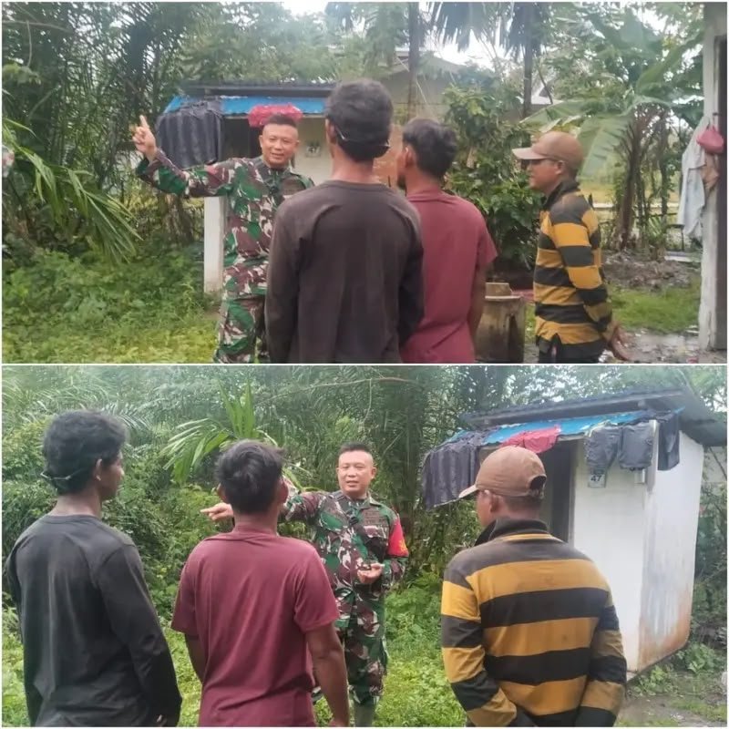 Babinsa Kodim 0115/Simeulue Ingatkan Warga Babussalam Agar Tidak Membakar Lahan